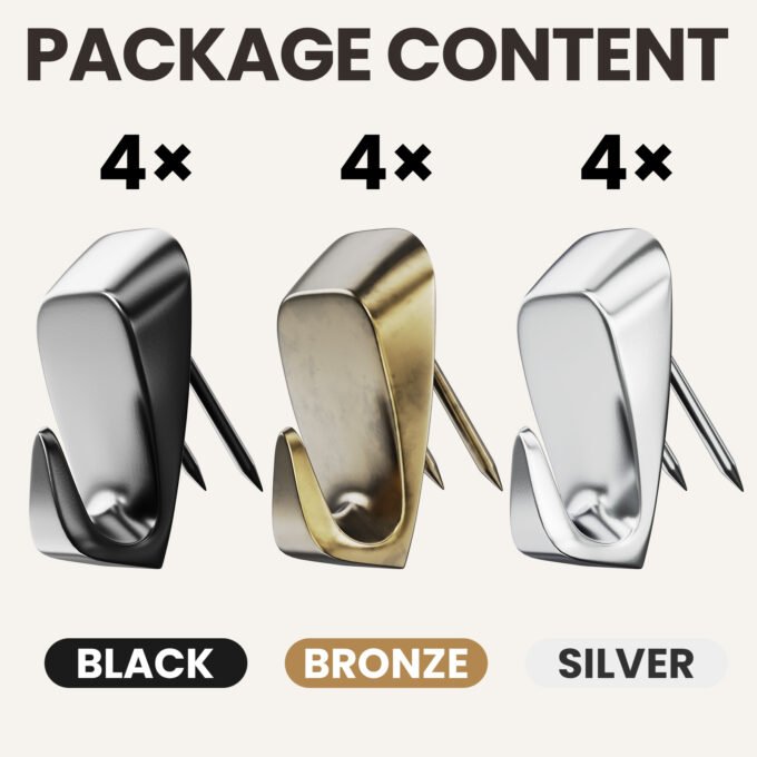 HNYYZL 12PCS Cubicle Hooks, Cubicle Hooks for Fabric Walls,Cubicle Hooks for Hanging,Cubicle Clips, Fabric Panel Wall Hooks for 40 Lbs 3Color(Bronze Black Silver)